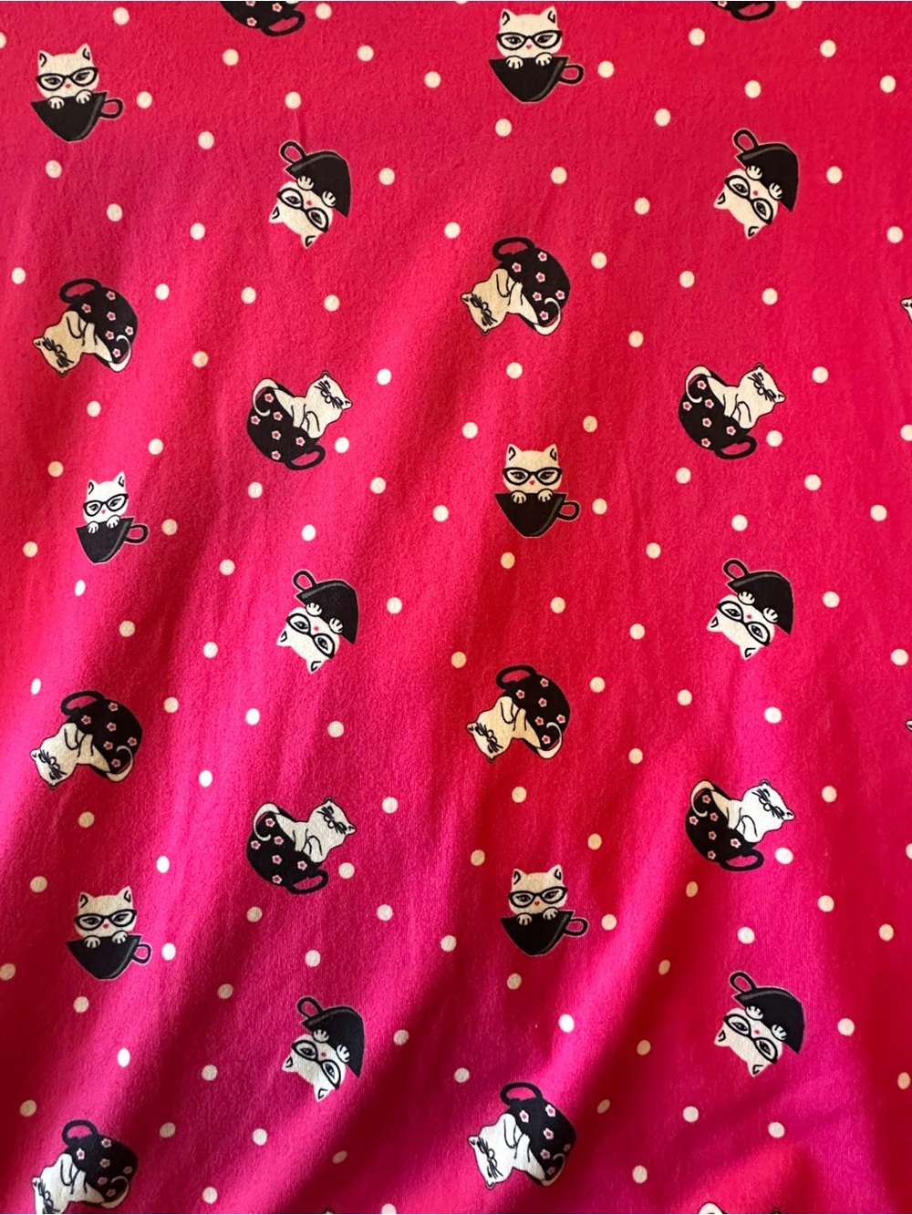 Unique Vintage Retro Cats in Teacups Bright Pink, Black and White Swing Dress - Picture 10 of 12